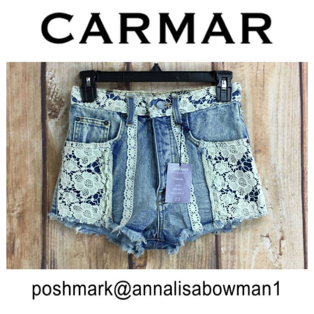 🐞NWT CARMAR Titania Slim High Rise denim short